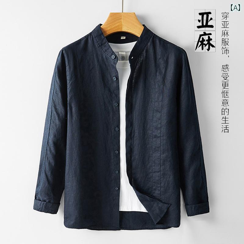 ジャケット リネン ソリッド メンズ トップス シャツ 長袖 春夏 ゆったり 薄手 レトロ おしゃれ カジュアル シンプル アウター ファッション 万能 便利｜バランスケア　店 7,650円