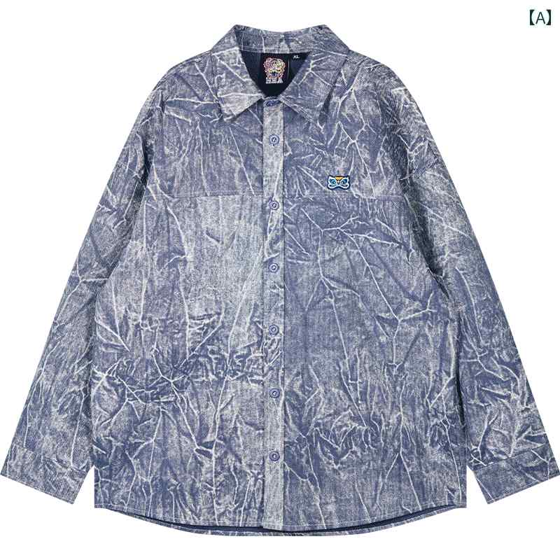 ジャケット リネン ソリッド シャツ デニム 春 ストリート おしゃれ カジュアル シンプル アウター ファッション 万能 便利