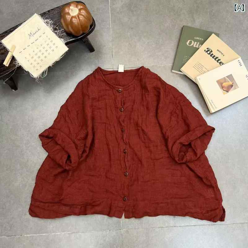 薄手 カジュアル 麻 カジュアルシャツ メンズ リネン 麻 コットン 綿 春夏 工場 品 ショート ワイド 8930 糸 染め サンド ウォッシュ リネンシャツ ゆったり 大きいサイズ 夏 6,840円