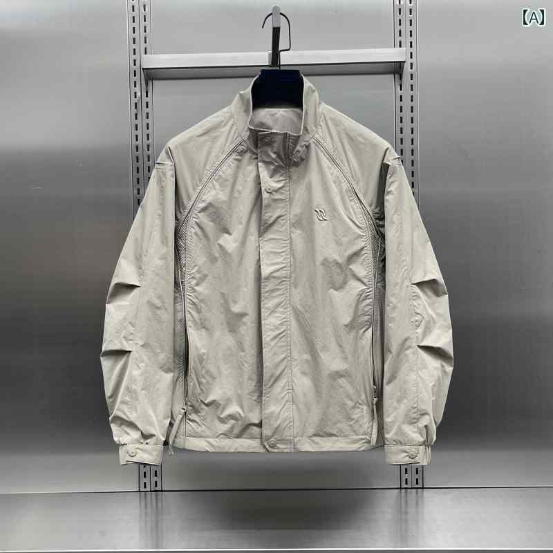 テーラードジャケット メンズ 長袖 カットソー シャツジャケット 春秋 トラッド アメカジ カジュアル 秋 秋服 春服 夏服 ビジネス メンズファッション スタンドカラー ジャケット 2025 春 シンプル カジュアル 薄手 万能 メンズ