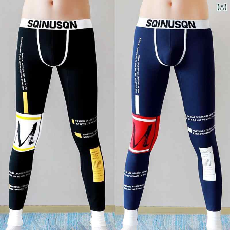 メンズ 秋冬 綿 あったか パンツ 防寒 アーティファクト 薄手 スリム レギンス ライン 暖かい ブラック ダークブルー 5,460円