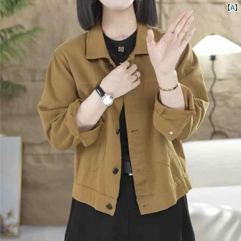 女性用 ショート 明るい 色の デニムジャケット 2025 春秋 カジュアル スリム ジャケット トップス｜バランスケア　店