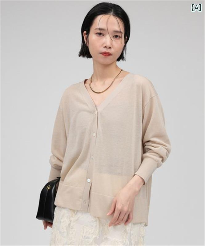 ティーシャツ 長袖 異原料品 重ね着 透け感 薄っぺら 透け 無地 花の冠yd はだ着 レデイーズ 分かりやすい 心地好い オール季節 和風 BABYL * NE さらりと 他愛も無い 透け 感 Vのど首 太陽面爆発 長袖 編み物ジレー 3 色