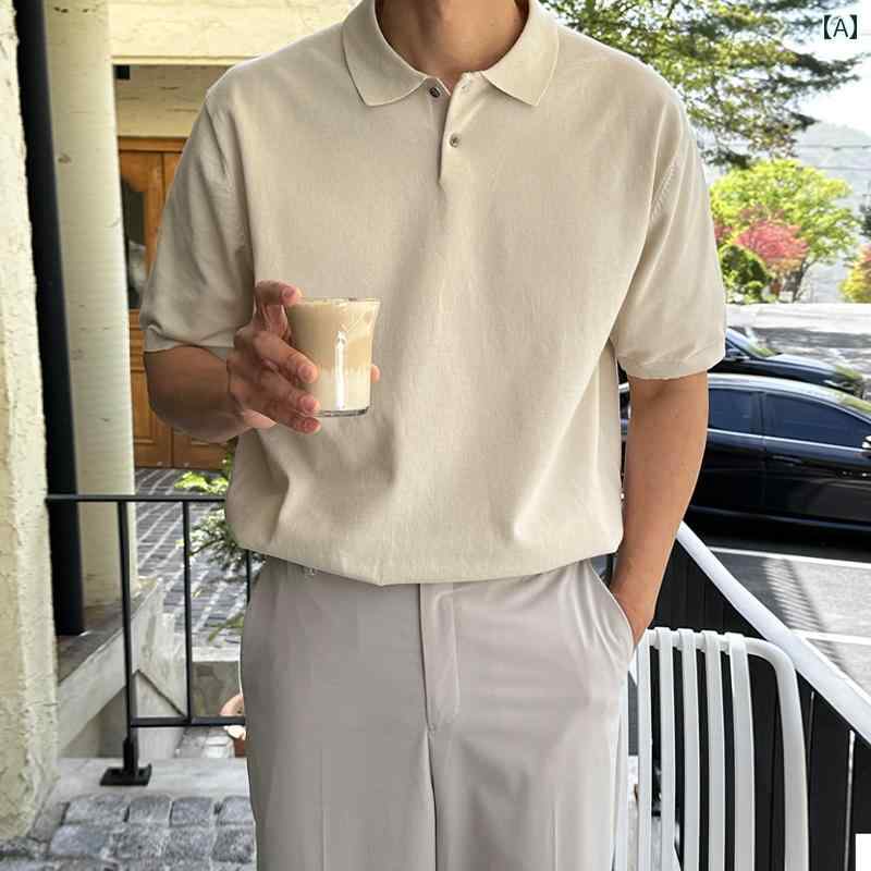 カットソー ワッフル Tシャツ ゆったり シンプル カラー カジュアル おしゃれ 綺麗 トップ アメリカン フィットネス レディース メンズ 半袖 Tシャツ メンズ ポロシャツ 夏 カジュアル ライト 大人 シンプル 無地 ビジネス ニット トップス