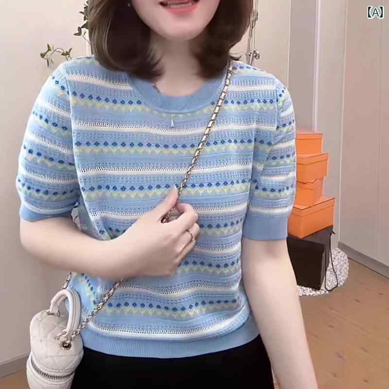 カットソー ワッフル Tシャツ ゆったり シンプル カラー カジュアル おしゃれ 綺麗 トップ アメリカン フィットネス レディース メンズ 夏の マルベリー シルク 半袖 Tシャツ シルク Vネック ストライプ 太い mm 大きいサイズ
