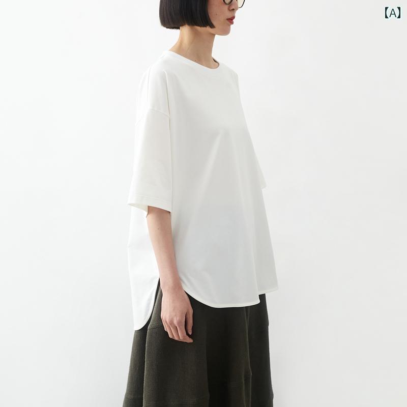 カットソー ワーヘル ティーシャツ ゆったり 分かりやすい 色つや 心地よい 今めかしい 好いたらしい とっ始め アメリカン 相応うネス レディース メンズ 三 色 弧 裾 ゆったり 読みもの 雅びやか ティーシャツ 小魚 夏 分かりやすい 編み物 半袖 レディーストップス
