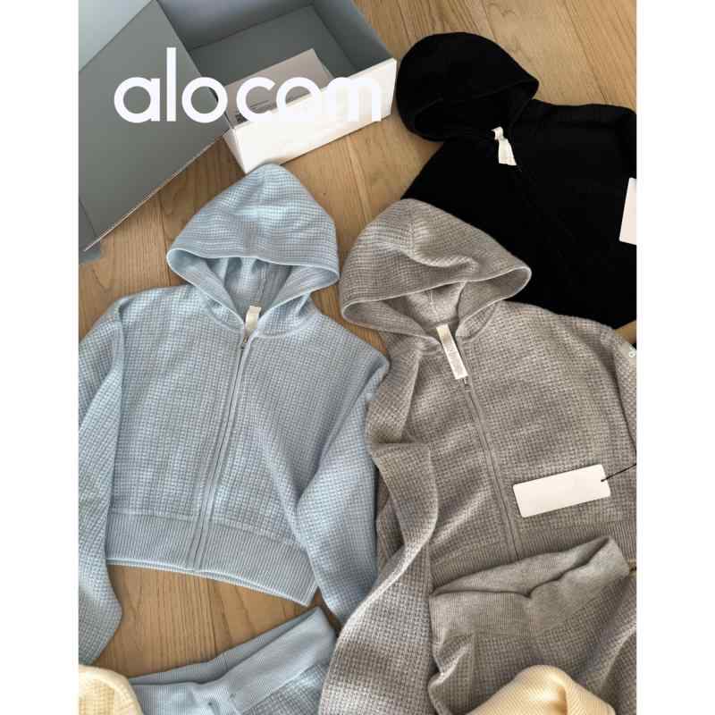 4 色 Alo com ワーヘル jisoo 同じ ボンネット付き添い人 遊撃手 編み物 ジレー 全能 薄っぺら ニット・セーター-トップス