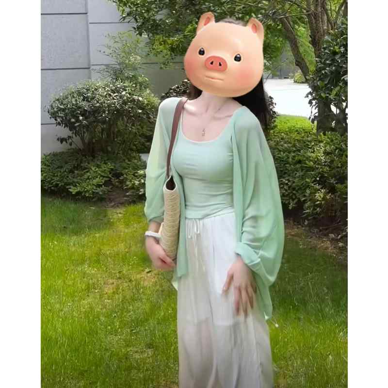 緑であること 冷感 日焼押しとどめる 編み物ジレー お上さん用 夏用 透け透け アウターウェア 小さめ 酉の方角 遊撃手丈 ティーシャツ トップス トップス-メンズファッション-ニット・セーター