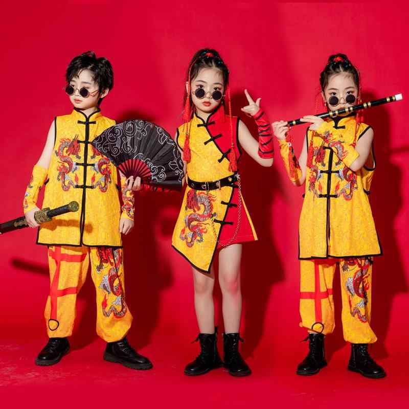 ヒップ ホップ パフォーマンス 衣類 衣装 ユニフォーム ファッション ストリート ダンス 子供 男の子 女の子