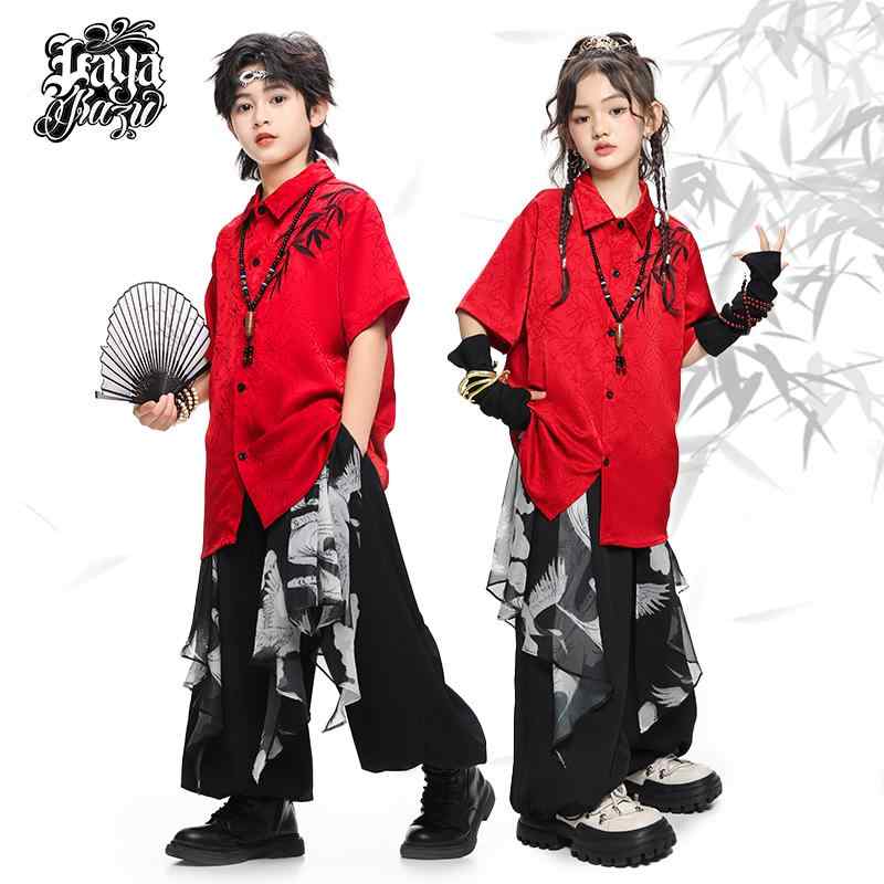 ヒップ ホップ パフォーマンス 衣類 衣装 ユニフォーム ファッション ストリート ダンス 子供 男の子 女の子