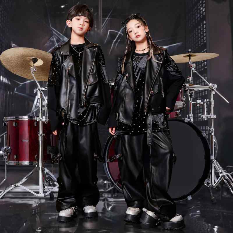 ヒップ ホップ パフォーマンス 衣類 衣装 ユニフォーム ファッション ストリート ダンス 子供 男の子 女の子