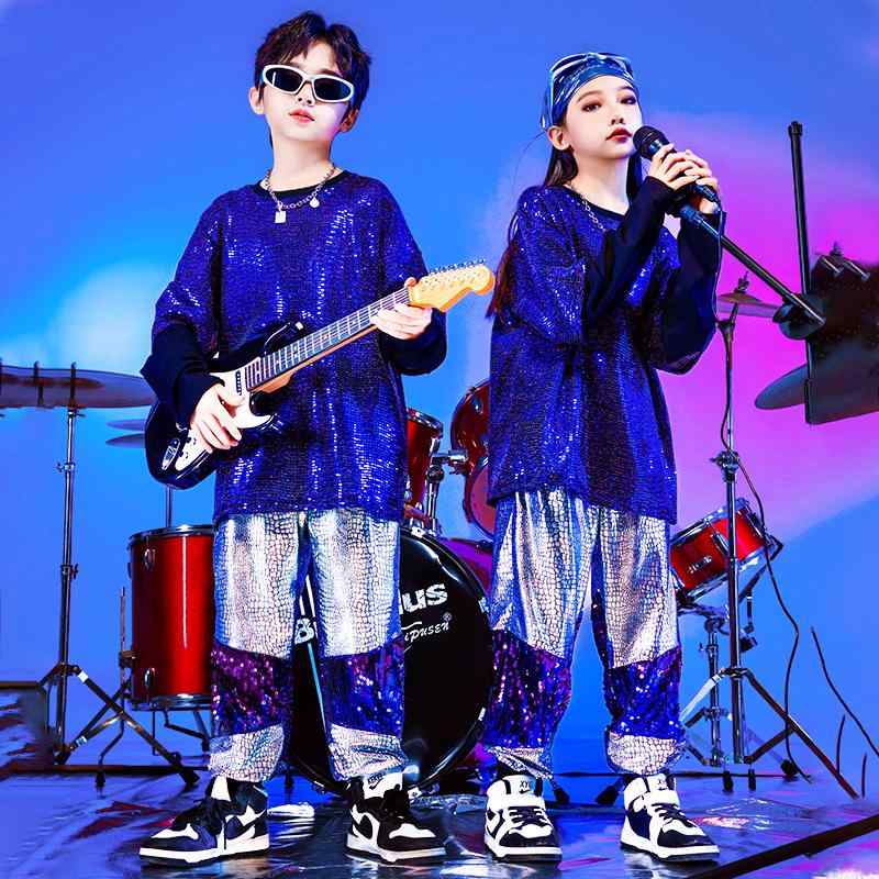 ヒップ ホップ パフォーマンス 衣類 衣装 ユニフォーム ファッション ストリート ダンス 子供 男の子 女の子