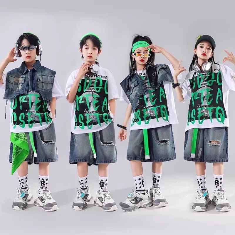 ヒップ ホップ パフォーマンス 衣類 衣装 ユニフォーム ファッション ストリート ダンス 子供 男の子 女の子