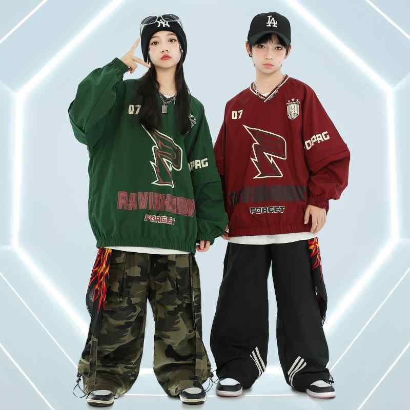 ヒップ ホップ パフォーマンス 衣類 衣装 ユニフォーム ファッション ストリート ダンス 子供 男の子 女の子
