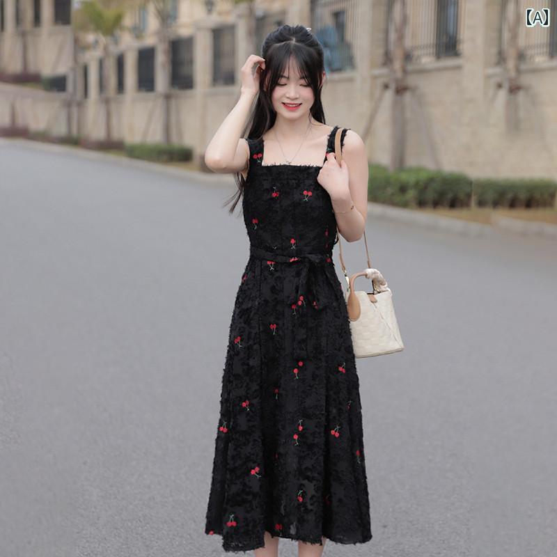レディース ふんわり ワンピース 無袖 ロング丈 ティアード ガーリー 2025 春夏 ノースリーブ ボトム ドレス サスペンダー ウエスト スリム 花柄 レディース ミディアム 丈 フォレスト スタイル フレッシュ