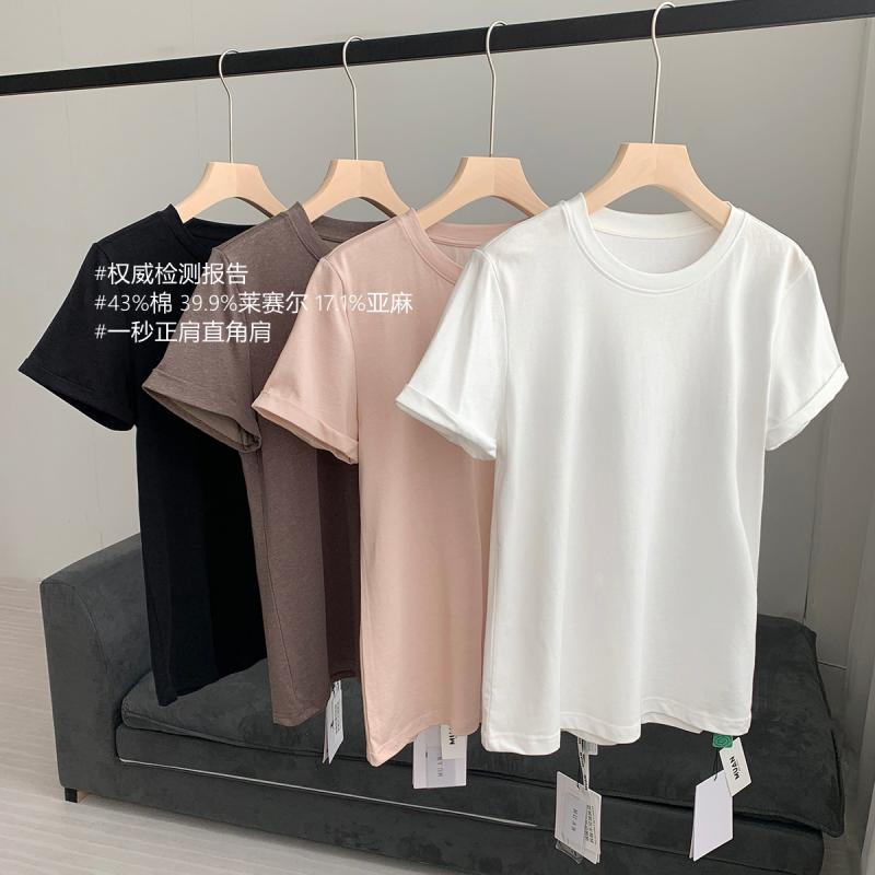 接触冷感 トップス レディース 半袖 夏用 ひんやり 涼しい 大きいサイズ 体型カバー ゆったり Tシャツ風 カットソー 大人かわいい 30代 40代