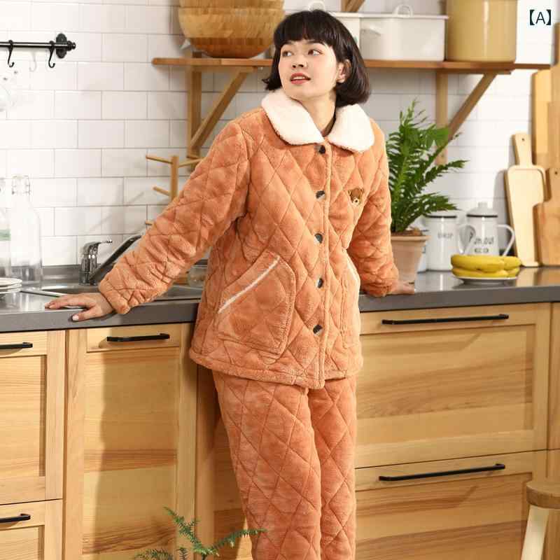 レディースパジャマ 女性用 おしゃれ かわいい 綺麗 ファッション リネン ホームウェア 服 綿 学生 2024 冬
