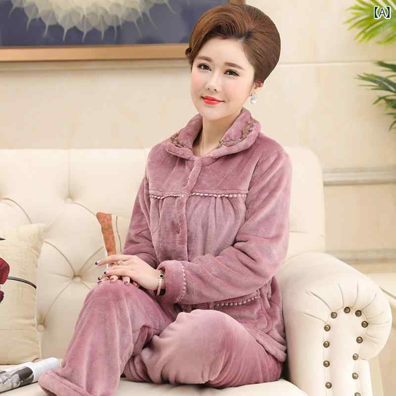 レディースパジャマ 女性用 おしゃれ かわいい 綺麗 ファッション リネン ホームウェア 服 綿 学生 コーラル ベルベット 秋冬|バランスケア 店