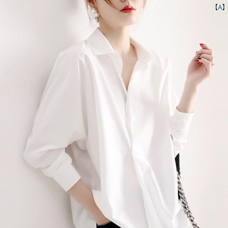 成人女性用ロングトップス 2024年 新 今めかしい 心地好い 流行り物 可愛らしい 好いたらしい ゆったりとした 馬鹿でかい大きさ レディース 長袖 白いこと 黒いこと
