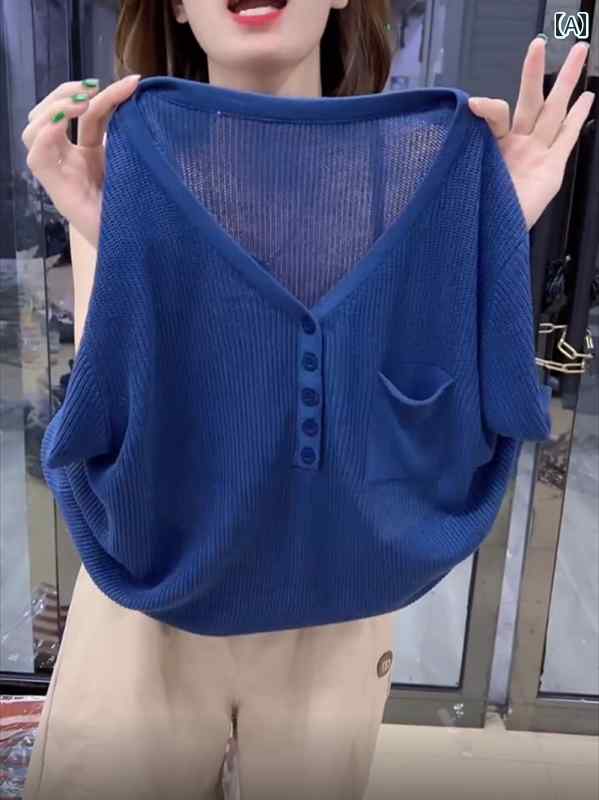 女性用ロングトップス 2024年 新 おしゃれ カジュアル ファッション かわいい 綺麗 ゆったりとした 大きいサイズ レディース 半袖 青 紫 オレンジ