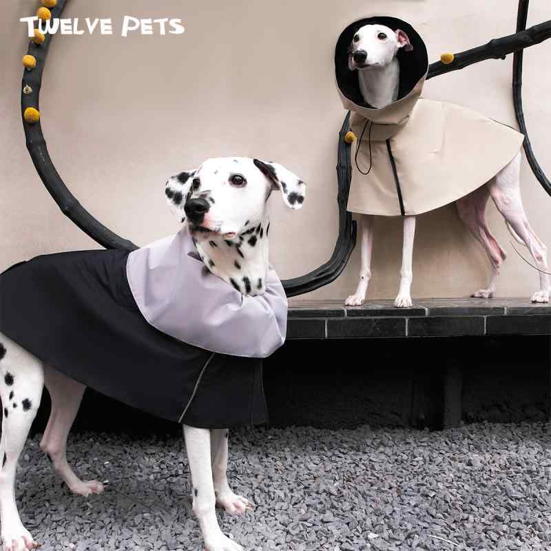 犬用　レインコート　 TwelvePets ペット 犬用 防水 防汚 トランペット つば ストーム レインコート マント ケープ 大型 中型 小型｜バランスケア　店