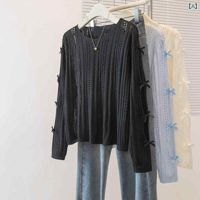 シルエット トップス ゆったり 抜け感 畦編み レイヤード 肩掛け グレー 白 シンプル きれいめ 上品 レディース 春 リボン 結び ライト ブルー ニット セーター Tシャツ レディース 2025 春夏 大きいサイズ mm アウターウェア カーディガン トップス