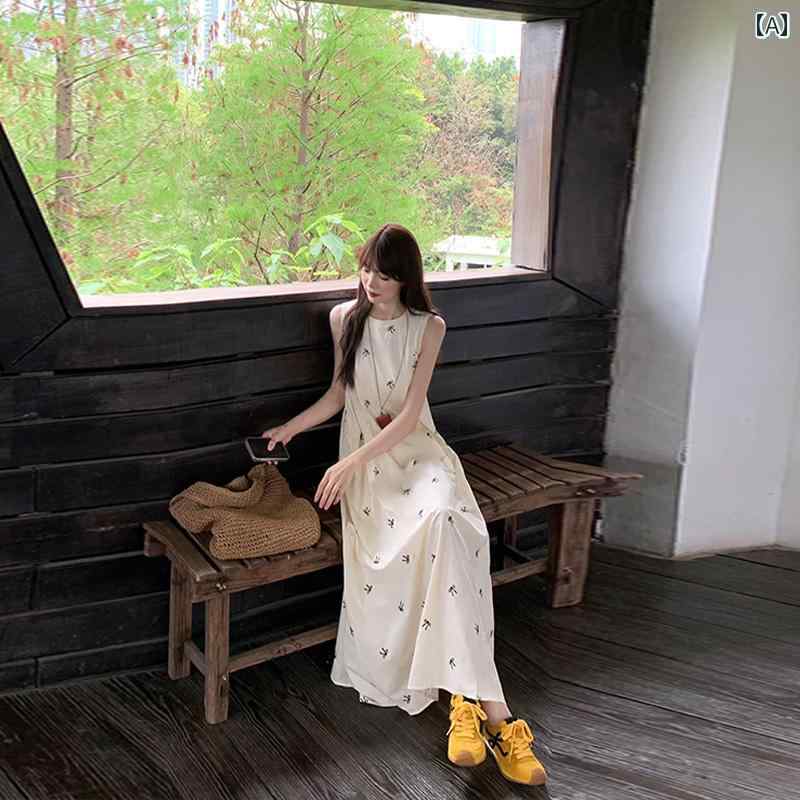 ワンピース ロングワンピース マキシワンピース フレンチ アプリコット ベスト ドレス 2025年 のの 夏 休み スタイル ショート ロング スカート 7,254円