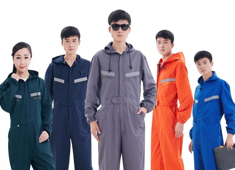 作業着 服 メンズ 労働 工場 建築 建設 土木 自動車修理 保護 ケガ ガード フード付き メカニック 夏用 薄手 スプレー 塗装 大きいサイズ