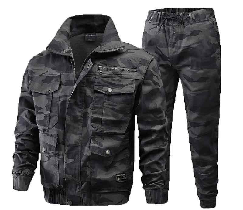作業服 セット メンズ レディース 綿の 作業着 スーツ 春秋 迷彩 スーツ 服 火傷防止と 耐摩耗 電気 溶接 自動車 修理 労働 レジャー|バランスケア 店