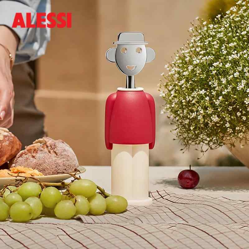 栓抜き ボトルオープナー ビール ソーダ ボトル キッチン アーティファクト シンプル 便利 おしゃれ イタリア ステンレス ライト 笑顔 ギフト 赤 青 ピンク|バランスケア 店