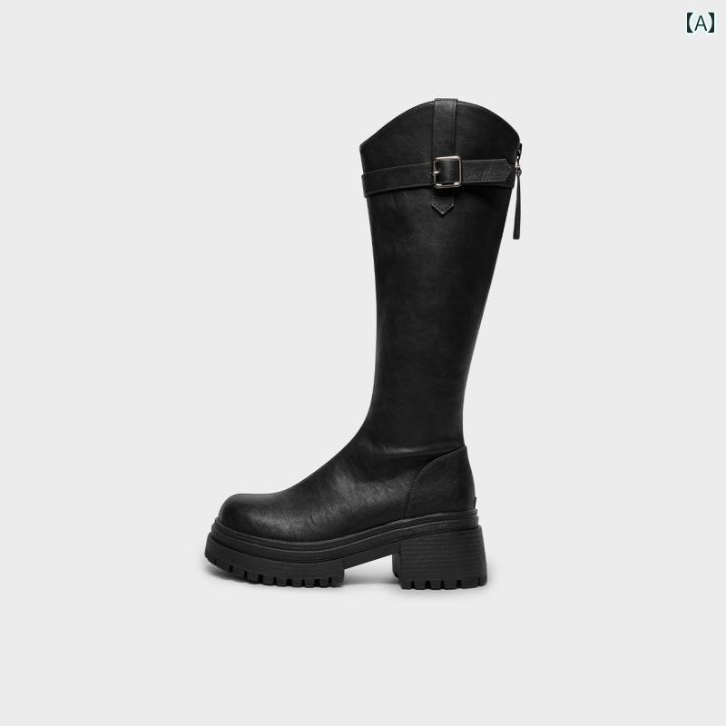 ルームブーツ ロングタイプ ハイカット 裏起毛 ラウンドドゥ 厚底 オフィス ハイヒール ラウンドドゥ ファッション