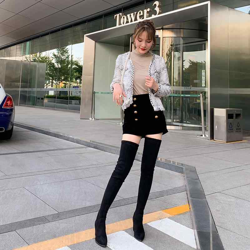 ルームブーツ ロングタイプ 女性 レディース ハイブーツ スリムブーツ ハイヒール スリーブ ブラック カーキ