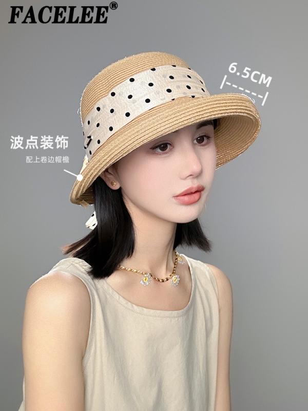 ラフィアハット 麦わら帽子 つば広 カジュアル 通気性 旅行 海辺 ショッピング かわいい 日焼け対策 夏 ドーム 旅行