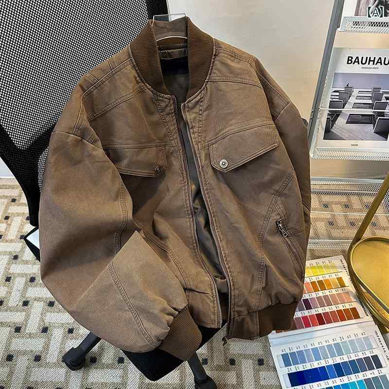 撥水 防風 メンズ アウター ライトアウター アメカジ ストリート系 バックプリント ロゴ バイカー バイク オシャレ かっこいい クリーン フィット ショート 作業着 ジャケット メンズ 秋冬 アメリカン レトロ 野球 ユニフォーム オールド ハリントン