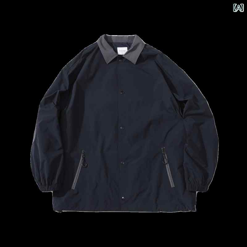 ジャケット マウンテンパーカー メンズ アウトドア 暖かい 防寒 ジャケット DRIVESTRAIGHT 23 AW 和風 カジュアル 防水 ステッチ コーチ ジャケット 長袖 コート DSTR