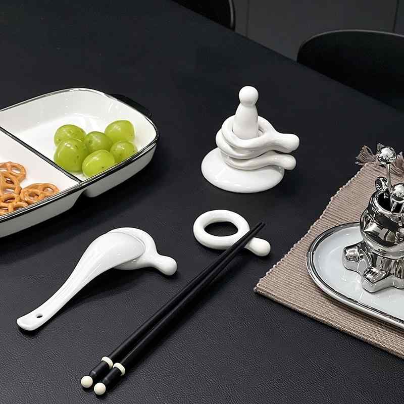 卓上 箸置き おしゃれ 食器 収納 テーブル キッチン アーティファクト スプーン レンゲ フォーク セラミック カラフル セット|バランスケア 店