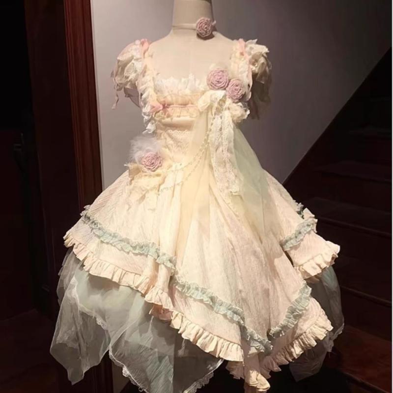 衣装 病み可愛らしい 御姫様御召しもの ロリータ服 シュロの葉 御召しもの コスプレ御召しもの ロリータ 御召しもの コスプレ ロリータ 植物相 ワンダリング うしろ帯 JSK 御召しもの 甚だしい 幻想曲 ロリータ御召しもの 御姫様