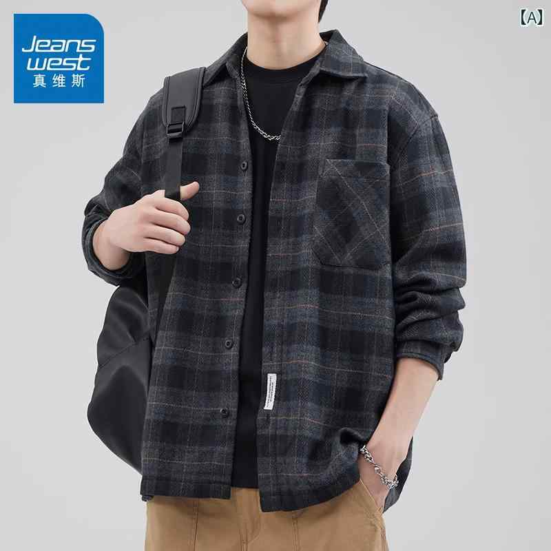 シャツジャケット メンズ 長袖 作業服 仕事着 ワークウェア 春秋 ゆったり 快適 お出かけ アウター シンプル レトロ カジュアル おしゃれ ファッション チェック柄
