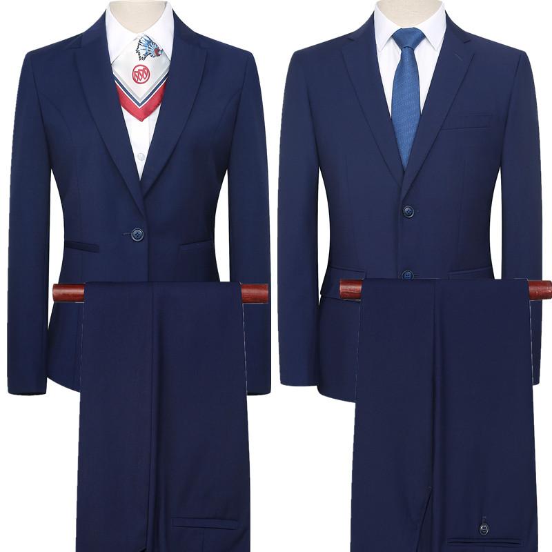 ワークウェア 作業服 スーツ ビジネス 商用 仕事 職場 制服 男女 ユニセックス ロイヤル ブルー ユニフォーム ズボン メンズ レディース フォーマル|バランスケア 店