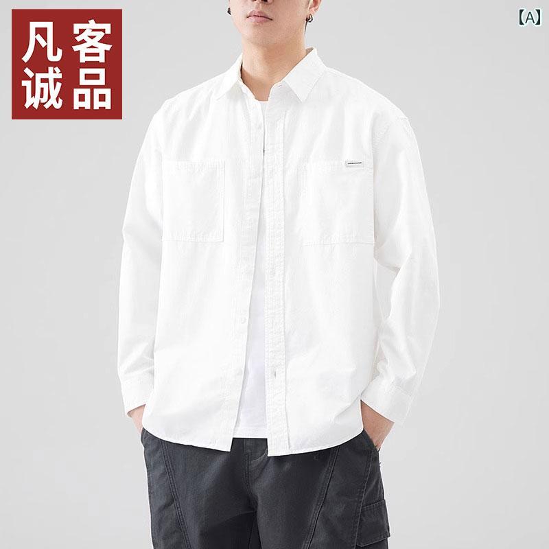 シャツジャケット メンズ 長袖 作業服 仕事着 ワークウェア 春夏 快適 お出かけ アウター シンプル 高級感 カジュアル おしゃれ ファッション