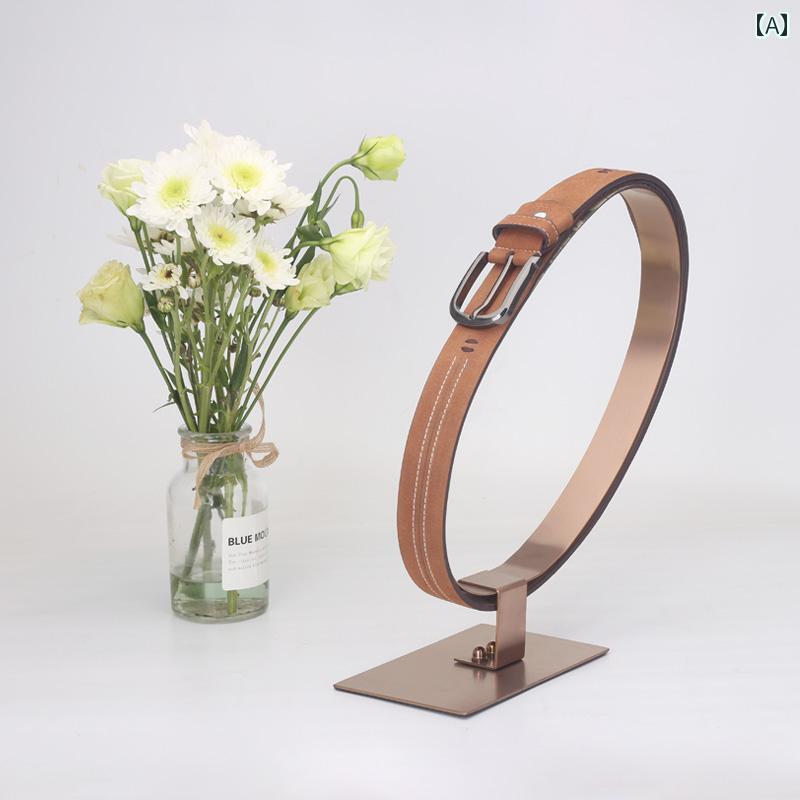 ベルトハンガー 吊り下げ ディスプレイ ラック 棚 ストア マルチ 収納 小物 ステンレス ダブル リング 革製品 小道具 ショウウィンドウ|バランスケア 店