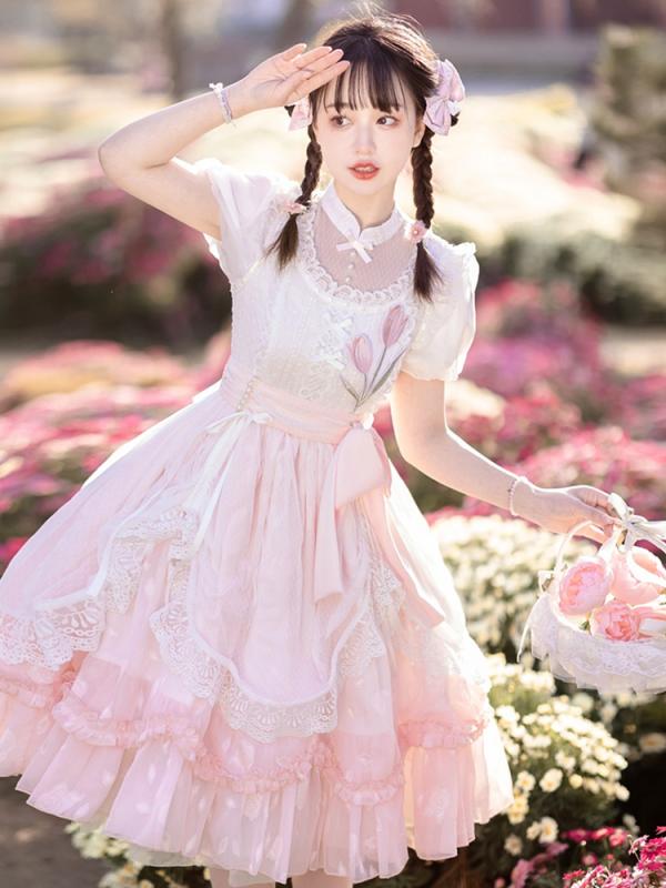 衣装 病み可愛らしい 御姫様御召しもの ロリータ服 シュロの葉 御召しもの コスプレ御召しもの ロリータ 御召しもの コスプレ 花と 詩 ロリータ御召しもの 半袖 御召しもの 夏 甘くて 可愛らしい 御姫様 日常 使い走り 窈窕たる パフ捩り