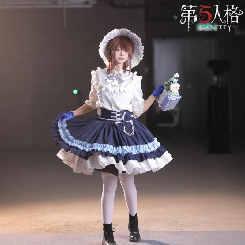 ワンピース 病みかわいい プリンセスドレス ロリータ服 リボン コスチューム コスプレ衣装 ロリータ　ドレス　コスプレ 庭 師の コス 衣装 藍 桂 景 孟 コスプレ ゲーム第 五 個性 女性用 スカート ウィッグ ロリータ フル セット｜バランスケア　店