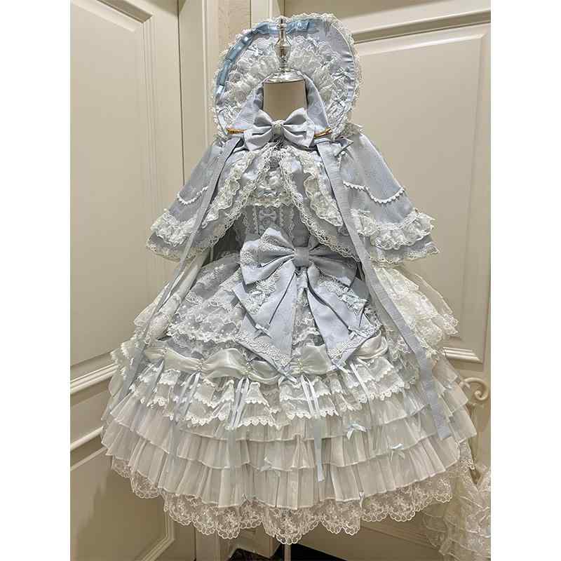 可愛らしい 姫様 化けの皮 仮面舞踏会 ロリータ服 ふんわり 衣装 ロリータ 御召しもの コスプレ 青み 優しいこと 歌謡曲 ロリータ 御花 華燭の典 誕生日 成年者 御召しもの ズボン吊り JSK 御姫様
