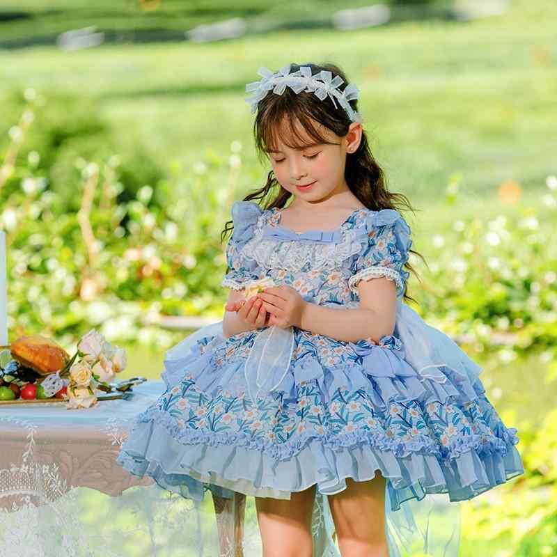 ロリータ　ドレス　コスプレ 2024 Xia Xin スーパー ウエスタン ガールズ フローラル チュチュ シフォン ドレス 子供用 ロリータロリータ プリンセス