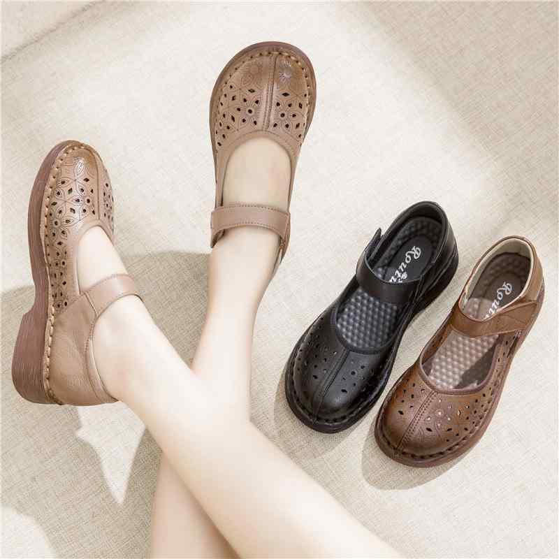 歩きやすい 柔らかい 軽量 きれいめ ローヒール パンプス シューズ レディース 革 ソフト ソール マザー シューズ 夏 滑り止め サンダル 女性 うる う 月新 スタイル 足が 疲れにくい 高齢者画像