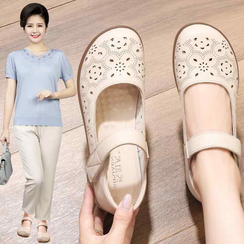 歩きやすい 柔らかい 軽量 きれいめ ローヒール パンプス シューズ レディース ママ 靴 片足の 足が 疲れにくい フラットソール の うる う 月 レザーシューズ 中夏 革 ソフト ソール レディース 滑り止め サンダル画像