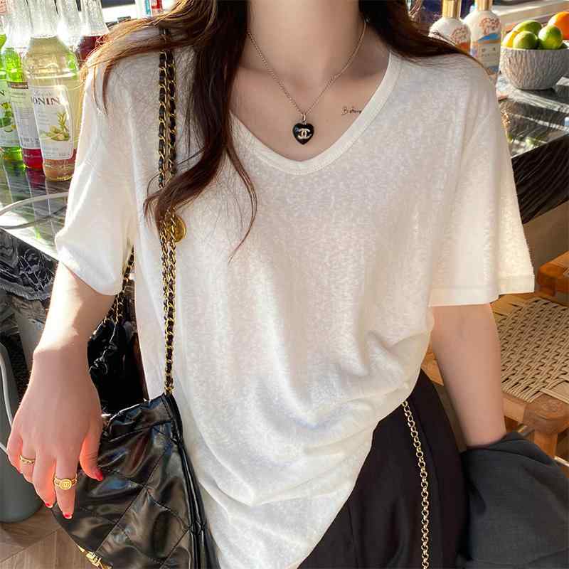 トップス 女性用 シンプル 無地 大人カワイイ Vネック　キャミソール　ノースリーブ 冷感 Vネック 半袖 Tシャツ レディース 2025 夏 スタイル おしゃれ 薄手 竹 綿 トップス
