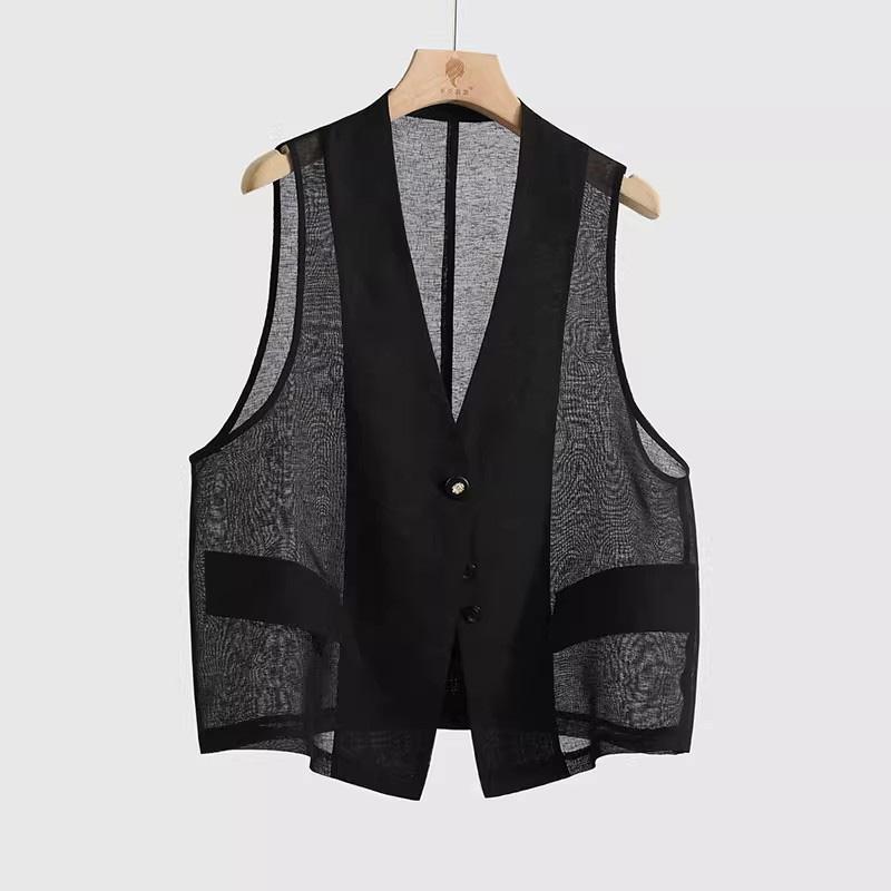 トップス 女性用 シンプル 無地 大人カワイイ Vネック　キャミソール　タンクトップ 夏の レディースな ベスト アウター用の 薄手 ウエスト コート スタイル で な トップ｜バランスケア　店