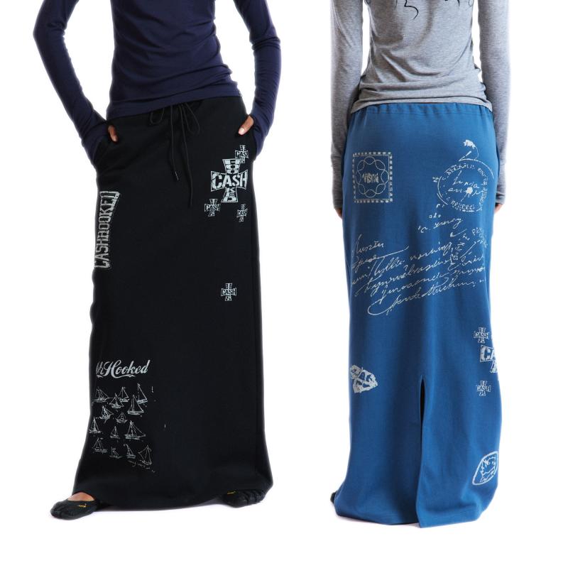 レディース 今めかしい スコート 愛くるしげ 好いたらしいめ ロングスコート お召しもの レディース CASHHOOKED CLOTH 24 AW 秋冬 ひび割れ 刷り上げる スコート 心地よい か細い ロング